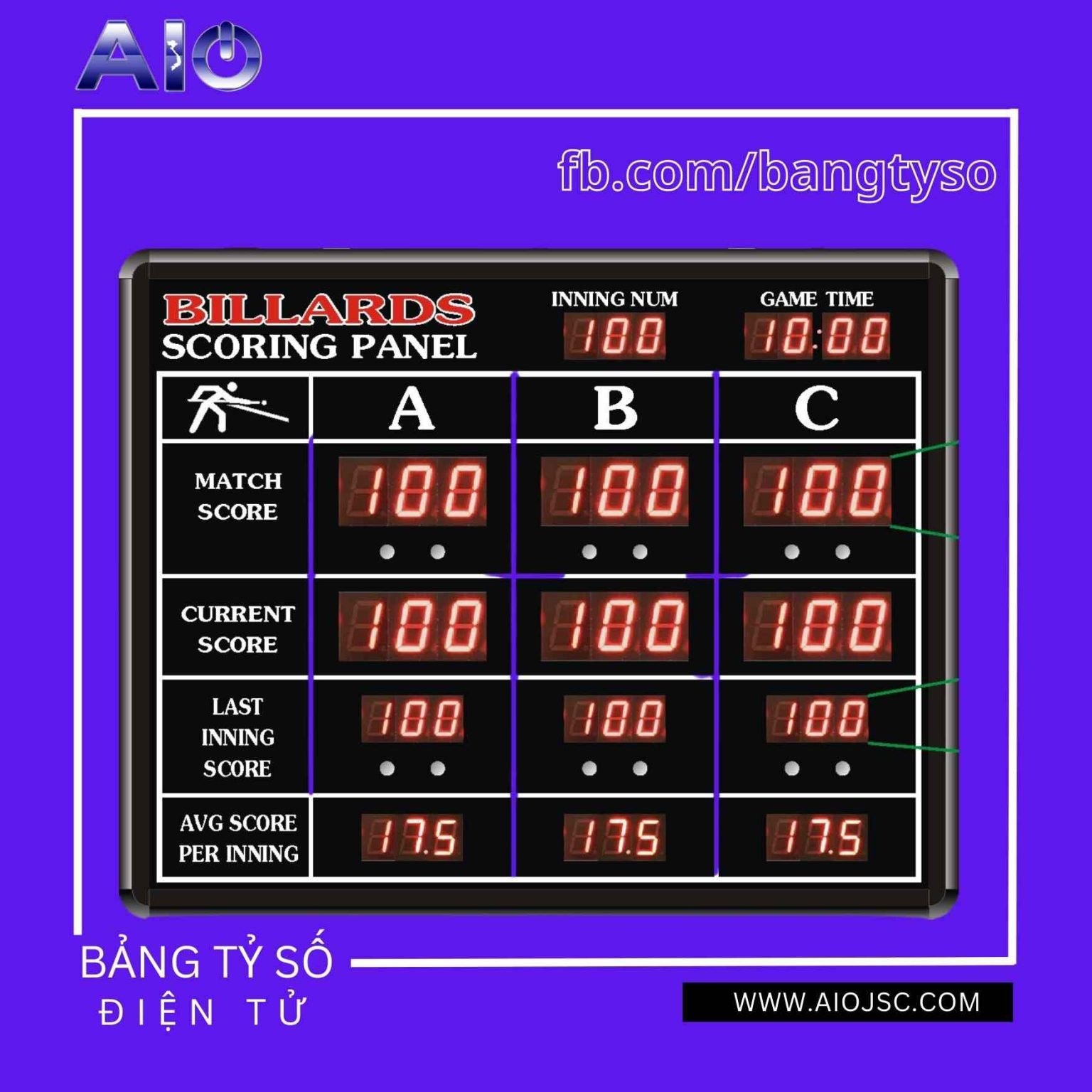 Bang ghi diem bida dien tu