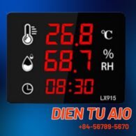 Đồng hồ điện tử led 124 dong ho nhiet do do am gia re