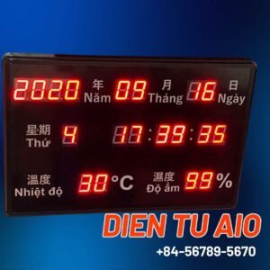 Đồng hồ phòng gym 85 dong ho led lich van nien