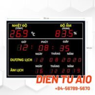 Đồng hồ giám sát nhiệt độ và độ ẩm trong phòng thí nghiệm 52 dong ho lich am duong