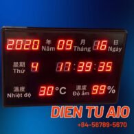 Đồng hồ giám sát nhiệt độ và độ ẩm trong phòng thí nghiệm 54 gia cong dong ho dien tu led uy tin