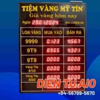 Bảng giá tiệm vàng led 124 bang dien tu gia re nhat