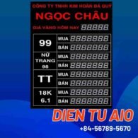Bảng giá tiệm vàng led 122 bang dien tu hien thi gia tien