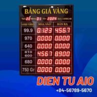 Bảng giá tiệm vàng led 121 bang dien tu led