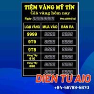 Bảng giá tiệm vàng led 120 bang dien tu led gia