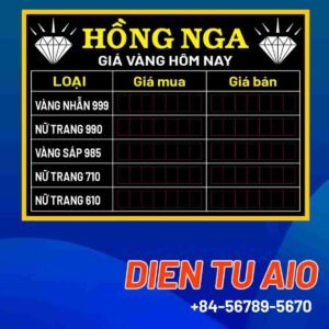 bang gia tiem vang hong nga