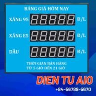 Bảng menu led 164 bang gia xang dien tu