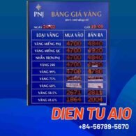 Bảng menu led 142 bang hien thi gia vang