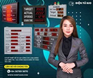 Thiết kế hệ thống đếm sản phẩm 100 bang led theo doi nang suat