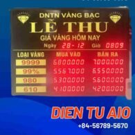 Bảng giá tiệm vàng led 97 gia thanh bang led dien tu